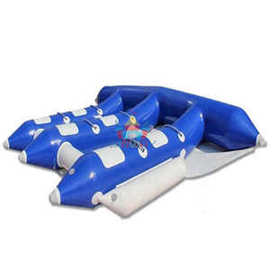 6 personas 0,9mm PVC inflable pez volador tubo Banana barco divertido remolcable juegos de agua balsa - Product Image 5