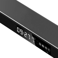 Barre de son de luxe en verre trempé avec écran LED, haut-parleur Bluetooth, système home cinéma stéréo 2.1 avec caisson de basses, prise US/prise UK