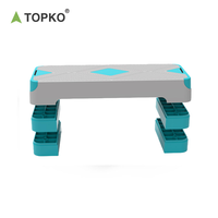 TOPKO Durable Plástico de alto impacto Cómodo Paso Superficie Ligero Fácil de mover Paso aeróbico