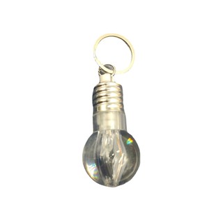 Porte-clés Pendentif LED Créatif Moderne Simple en Forme d'Ampoule Miniature Lumière Blanche et Colorée en Plastique - Product Image 2