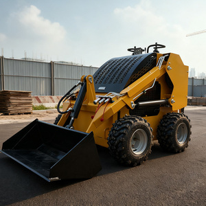 Free Shipping Factory Sale <b>Stand</b> Behind Skidsteer With <b>Engine</b> Skid Steer Mini Loader With Snow Blower Bucket - Product Image 6