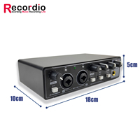 Interfaz de Audio USB GAX-MD22P 2 Entradas 2 Salidas para Grabación, Composición, Transmisión y Podcasting, Grabación de Alta Fidelidad con Calidad de Estudio