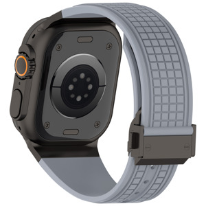 RYB Nuovo Cinturino di Lusso in FKM per <span class=keywords><strong>Apple</strong></span> <span class=keywords><strong>Watch</strong></span> <span class=keywords><strong>Serie</strong></span> 10 7 8 9, Morbido Cinturino Sportivo in Silicone per Smartwatch, Misure 46mm 42mm 49mm - Product Image 2