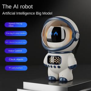 <span class=keywords><strong>Robot</strong></span> éducatif ALBASSA de haute qualité avec haut-parleur intelligent, design astronaute, veilleuse sans fil, musique et roues Mecanum - Product Image 6