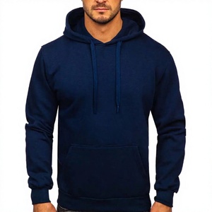 Sudadera con Capucha para Hombre Long Mission Industry, Color Azul Marino, Invierno, 100% Algodón, Felpa, Diseño Sublimado con Estampado de Zapatillas Deportivas, Estilo Casual - Product Image 3