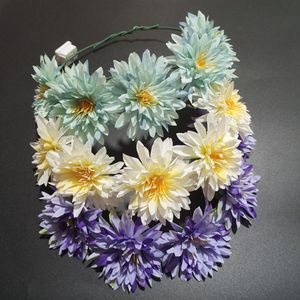 Guirlande de fleurs en gros, lumières LED de luxe pour l'extérieur, grande guirlande de fleurs pour enfants, femmes, couronne de fête, <span class=keywords><strong>mariage</strong></span>, <span class=keywords><strong>serre</strong></span>-tête de fleurs - Product Image 2