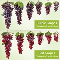 En gros, grappes de raisins artificiels en PVC avec effet givré, fruits de simulation, accessoires de photographie