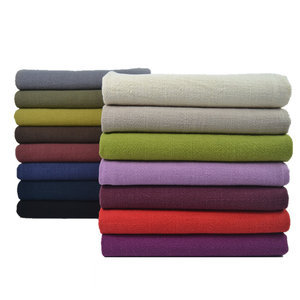 Tela de lino y algodón grueso con textura suave, lavada, de color sólido, para prendas de invierno, para coser abrigos y pantalones. - Product Image 1