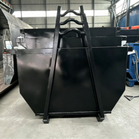 Conteneur de chantier XINTUO en acier Q345 robuste avec crochet de levage, capacité de 10 à 40 yards, empilable, pour déchets de construction et recyclage, garantie 1 an