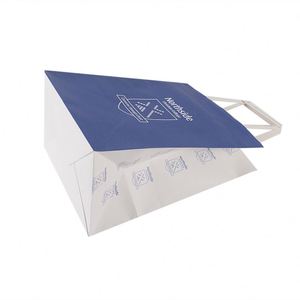 Carry Out Bags Grade <b>Biodegradable</b> Takeaway Shopping Custom Printed Store Brown Kraft <b>Paper</b> Bag with Handle - Product Image 5
