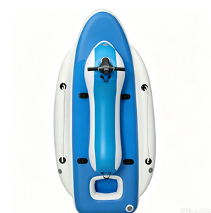 Perahu Jet Ski Elektrik Tiup Kain PVC Tebal Drop Stitch 2 Orang dengan Thruster Bawah Air untuk Olahraga Air Kolam Renang dan Laut - Product Image 4
