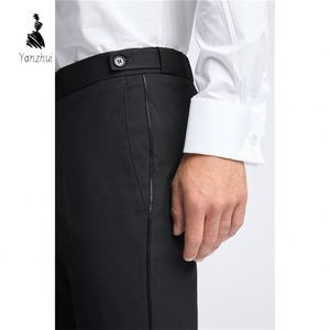 YZ <span class=keywords><strong>Smoking</strong></span> Nero Slim in Velluto <span class=keywords><strong>con</strong></span> <span class=keywords><strong>Cravatta</strong></span>, Monopetto, Traspirante Antipiega, Taglie Forti per Matrimoni - Product Image 6