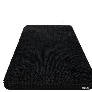 Super Absorbent Micro fiber Hunde tür matte, rutsch fester wasch barer Haustier teppich, schnell trocknender Chenille-Eingangs bereich. Indoor Outdoor Mat - Product Image 1