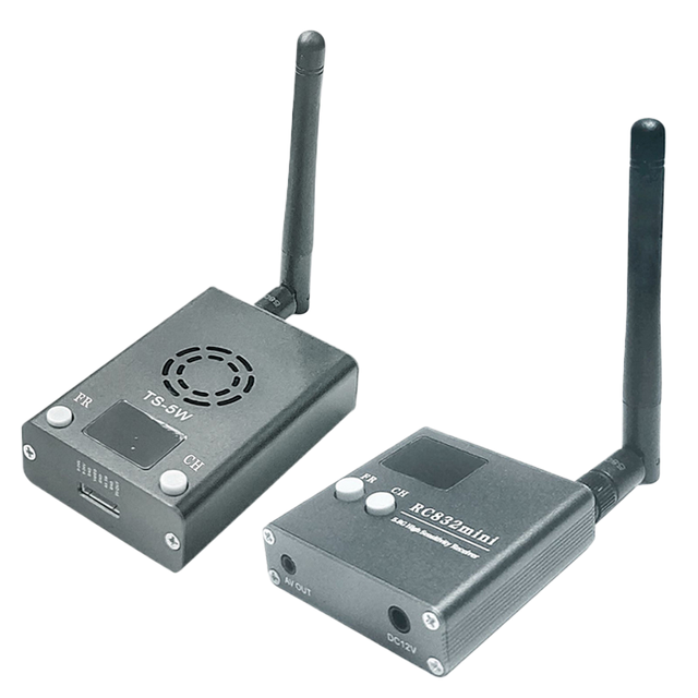 Hot RC832 Mini High Sensitivity Receiver and TS-5W 4.9G-5.8G Transmitter 5W Power 56CH for FPV Multicopter Aircraft Drone Part