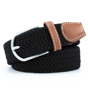 Ceinture en toile ajustable avec logo personnalisé pour homme, ceinture élastique tressée en nylon pour femme – Grande Vente - Product Image 3