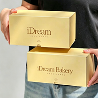 Boîtes à gâteaux personnalisées en papier alimentaire imperméable, lot de 2, avec doublure en éponge et compartiments pour emballage de biscuits et cupcakes