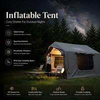 Carpa Inflable de Alta Calidad, Impermeable y Ligera, para 2-4 Personas, Carpa de Techo para Picnic