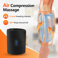 Wiederaufladbarer Heiz-Vibrations-Luftdruck-Massagegürtel für Arm, Oberschenkel und Wade, Kabelloser Heißkompressions-Beinmassagegerät