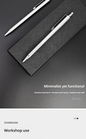 Stylo de détection de métaux ZAX, type à pression, stylo rechargeable pour les audits d'usine, stylo à bille à base d'huile personnalisable