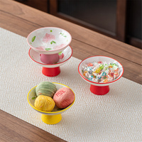 Assiette à fruits, cerises et noix de Thanksgiving, design européen, en porcelaine, écologique, passe au lave-vaisselle, durable, pour l'accueil et les collations