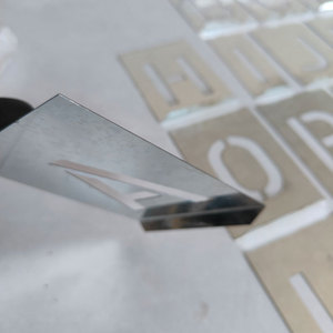 Lettrage d'alphabet réutilisable 76Mm de hauteur de caractère A-Z 0-9 Kit de lettres de <span class=keywords><strong>pochoir</strong></span> imbriquées pour la peinture - Product Image 4