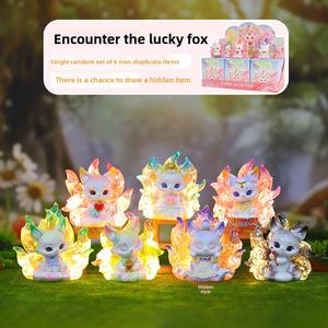 Caja Sorpresa al por Mayor de la Mitológica Zorra de Nueve Colas, Figura de Zorra Espiritual Luminosa de la Buena Suerte, Luz Nocturna y Adorno de Escritorio - Product Image 3
