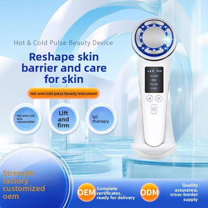 Appareil de soin de la peau à vibrations chaudes et froides, appareil de beauté portable, machine de tonification ionique de la peau pour lutter contre les <span class=keywords><strong>rides</strong></span>, nettoyer en profondeur, calmer la peau - Product Image 3