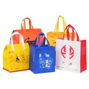 Petit sac isotherme jetable en non-tissé, imperméable, avec poignée, pour livraison de repas chauds/froids, pique-niques et emballage - Product Image 2