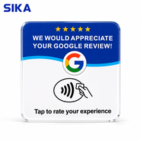 Carte NFC Google Review allemande programmable pour les avis Google, carte autocollante en acrylique, 13,56 MHz, étanche, carte NFC pour avis