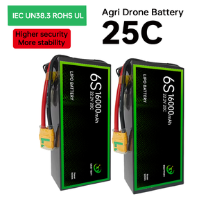 אטרי חבטרי מזל "ט סוללה 16000mah 22.2v 6s 25c ליפו חבילת הסוללה ce מוסמך 1000 מחזורים עבור ריסוס agri - Product Image 2
