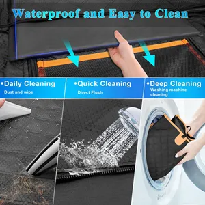 Housse de siège de voiture pour <span class=keywords><strong>chien</strong></span> en tissu imperméable et <span class=keywords><strong>protection</strong></span> de siège arrière avec <span class=keywords><strong>protection</strong></span> de porte - Product Image 4