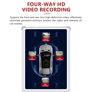 Wemaer Android 10 3D 360 toàn cảnh Máy Ảnh HD tầm nhìn ban đêm bao quanh xem chim xe đa phương tiện Máy nghe nhạc 360 độ xe Hệ thống camera - Product Image 4