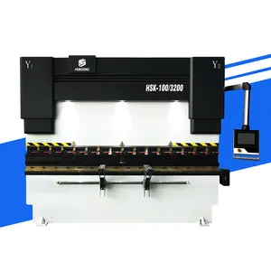 HUNSONE 2024 nuevo estilo automático CNC prensa plegadora 100T 150T 200T HOJA DE Metal doblado CNC prensa plegadora máquina