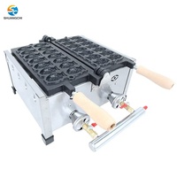 Machine à Gaufres Croustillantes au Gaz GPL, Machine Industrielle à Gaufres en Forme de Poisson, Machine Taiyaki Commerciale avec Prix de Gros