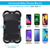 Support de téléphone portable flexible et réglable pour guidon de vélo ou moto, fixation universelle en silicone