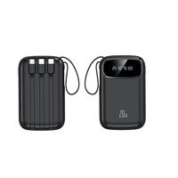 Batteries externes 10000 mAh ultra-fines avec logo personnalisé, chargeur portable 10W à charge rapide, affichage numérique, batterie Li-Polymère, prise universelle américaine