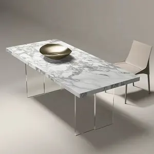 marble table top dining room furniture made in china acrylic dining table