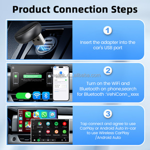 Xe âm nhạc USB dongle chuyển đổi xe chơi Ai hộp carlinkit không dây Carplay <span class=keywords><strong>Android</strong></span> Auto phổ phù hợp cho xe ô tô dễ dàng cài đặt - Product Image 4