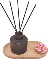 Bouteilles de diffuseur de parfum en verre vides, récipients de remplacement pour parfum avec couvercle noir