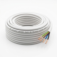Kabel Listrik Fleksibel RVV Multi-Core Berlapis PVC Aluminium Putih 2-Core hingga 5-Core 0.75mm2 1.5mm2 2.5mm2