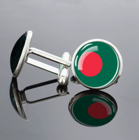 Boutons de manchette décoratifs en métal avec drapeau de la Syrie imprimé sur verre bombé, bijou fantaisie, cadeau