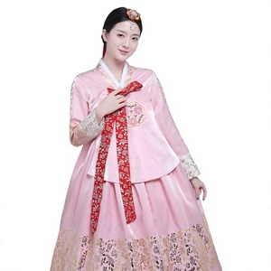 Robe de mariée traditionnelle chinoise haut de gamme Hanbok, broderies florales, costume de danse nationale pour femmes, pour spectacles de cour, adultes - Product Image 4
