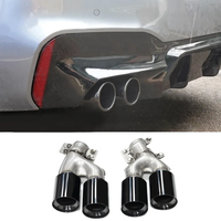 Sypes voiture acier inoxydable silencieux pointe buse tuyau d'échappement tuyau d'échappement embout d'échappement pour BMW G30 G31 G38 G32 525i 528i 530i M5 Style