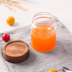 Stoples Madu Borosilikat Ukuran Berbeda Jelas 125Ml 4Oz Kaca dengan Kayu Bambu Dapur Botol Penyimpanan Makanan & Guci - Product Image 3