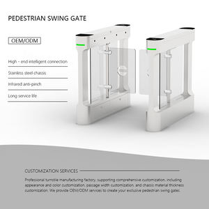 HCW Reconnaissance faciale automatique intelligente 304 Porte de barrière d'oscillation en acier inoxydable Bi-direction ISO9001 Tourniquet certifié CE - Product Image 5