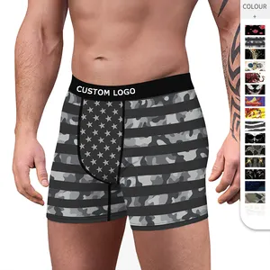 Boxer Maxesc en soie de glace pour hommes avec logo personnalisé grande taille impression 3D ODM