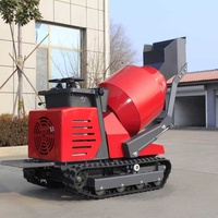 Mini-bétonnière automotrice sur chenilles KC500L 500L Euro5 CE avec chenilles en caoutchouc hydrauliques, camion-bétonnière de fabrication chinoise