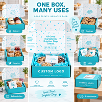 Boîte d'expédition compacte en carton ondulé personnalisée avec impression intérieure fraîche et fourniture d'emballages en gros pour échantillons de snacks