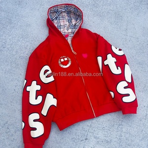 Vêtements de haute qualité, fabricant de sweats à capuche personnalisés avec fermeture éclair, vestes réversibles pour hommes, sweats à capuche à impression en relief de qualité supérieure - Product Image 2