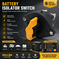 Interrupteurs de déconnexion de batterie 880175-0002 DPST 2 pôles 500A 48V IP67/IP69K en métal et ABS pour les machines de construction minière